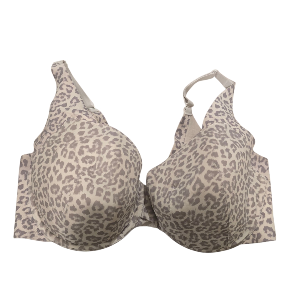 Lane Bryant Cacique Leopard Print Lightly Lined Women's Bra Size 38DDD